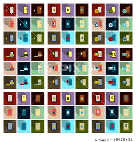 Abstract style modern and vintage mobile gadgets Abstract style modern and vintage mobile gadgets 39419352