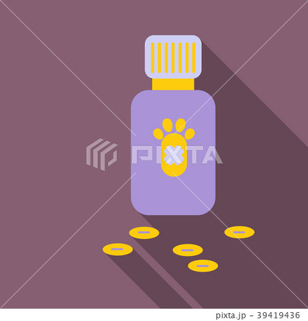 Pet drugs, vitamins. Outline vector illustration 39419436