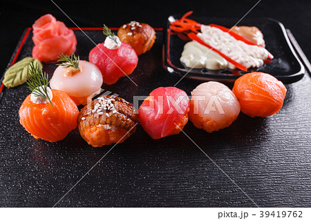 Japanese food, tasty of meal for lunch. Seafood Japanese food, tasty of meal for lunch. Seafood 39419762
