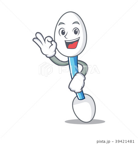Okay cotton swab character cartoon 39421481