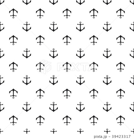 Seamless pattern with icons of anchors on a white  39423317