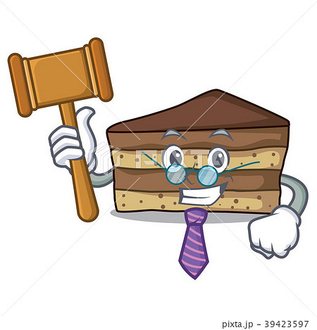 Judge tiramisu mascot cartoon style 39423597