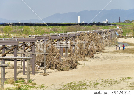 木津川 上津屋橋(流され後)京都府八幡市 木津川 上津屋橋(流され後)京都府八幡市 39424014