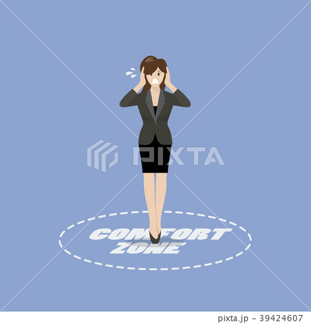Business woman standing in comfort zone 39424607