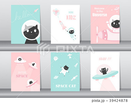 Set of cute animals poster,template,cards,cats 39424878