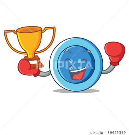 Boxing winner clothing button character cartoon Boxing winner clothing button character cartoon 39425559