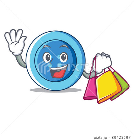 Shopping clothing button character cartoon 39425597