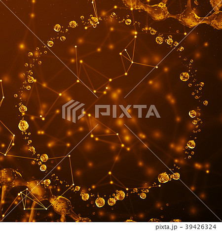 3D detailed illustration of a drop of water gold 3D detailed illustration of a drop of water gold 39426324