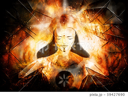 beautiful luminous goddess of light and life in 39427690