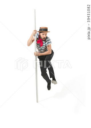 Caucasian man in traditional gondolier costume and 39431082