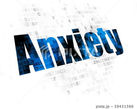 Medicine concept: Anxiety on Digital background 39431566