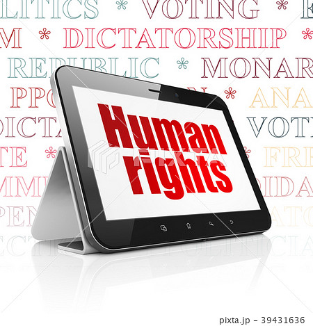 Politics concept: Tablet Computer with Human 39431636