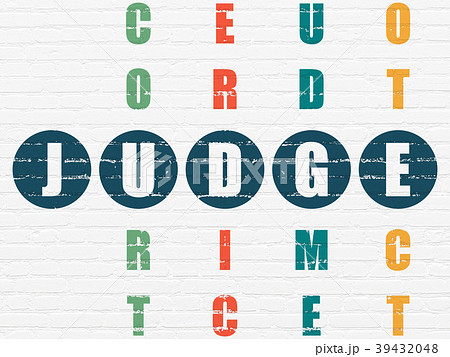 Law concept: Judge in Crossword Puzzle 39432048