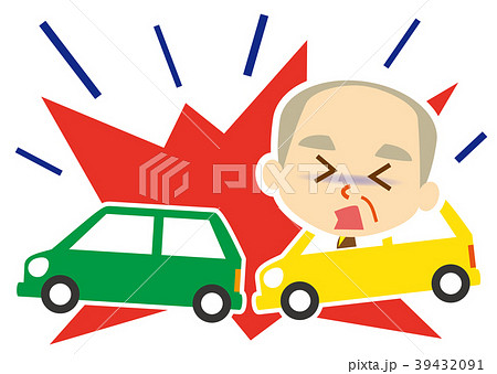 追突事故　お爺ちゃん 39432091