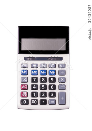 Top view of calculator device for calculating 39434087