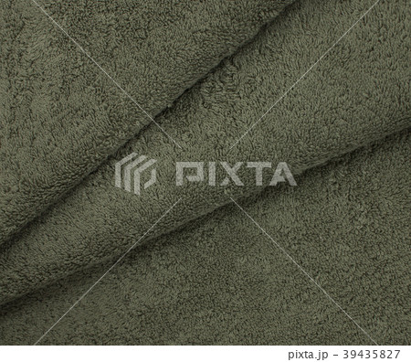 terry towel of olive color, towel texture 39435827