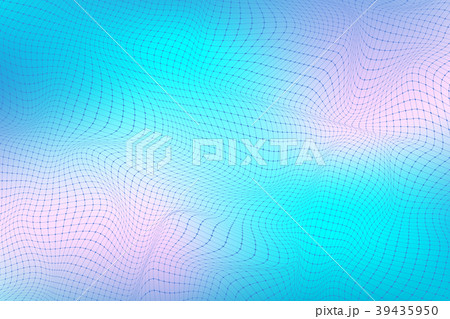 Abstract digital landscape with particles dots and Abstract digital landscape with particles dots and 39435950