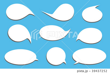 Vector set of stickers of speech bubbles. Blank 39437252