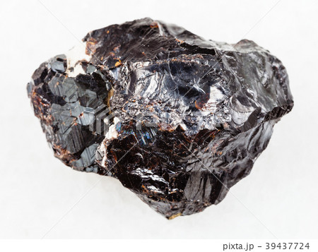 raw Sphalerite stone on white marble 39437724