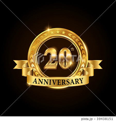 20 years anniversary celebration logotype.  20 years anniversary celebration logotype.  39438151