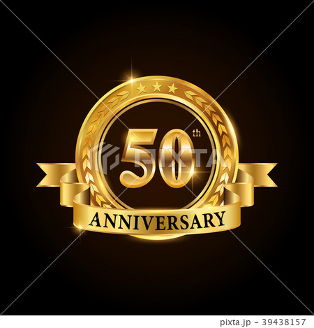 50 years anniversary celebration logotype.  39438157