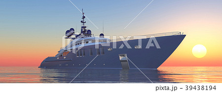 Luxury yacht at sunset 39438194