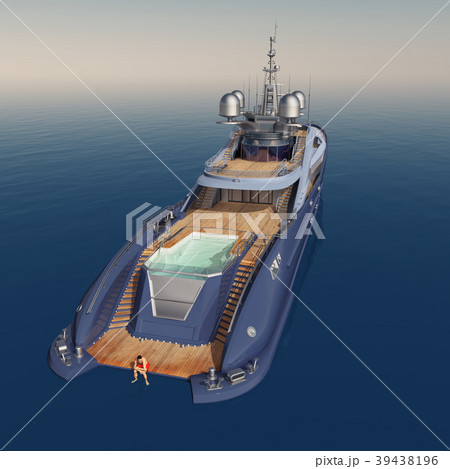 Luxury yacht, aerial view 39438196