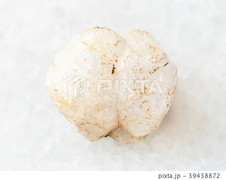 raw crystal of analcime gemstone on white 39438872