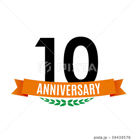 Template 10 Years Anniversary Background with 39439576