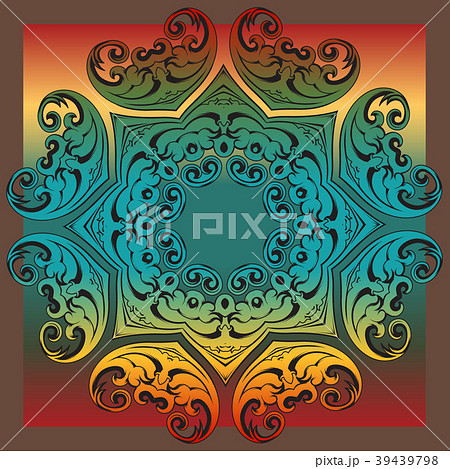 Decorative florid tile 39439798