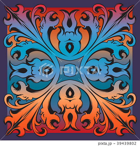 Decorative florid tile 39439802