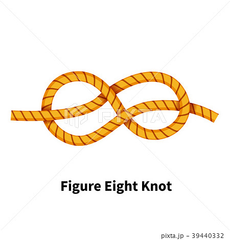 Figure Eight sea knot how-to guide on white 39440332