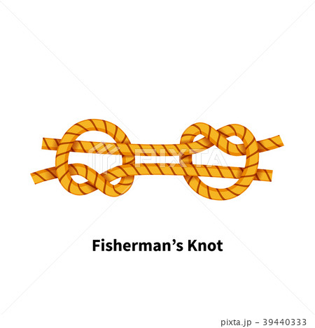 Fisherman's sea knot how-to guide on white 39440333