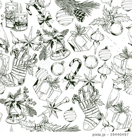 Sketches of items for 2018 new year and christmas Sketches of items for 2018 new year and christmas 39440497