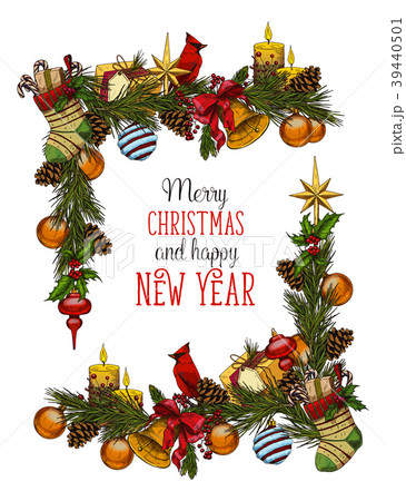 Frame for 2018 new year and christmas 39440501