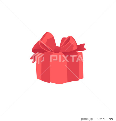Vector cartoon present gift box ribbon bow Vector cartoon present gift box ribbon bow 39441199