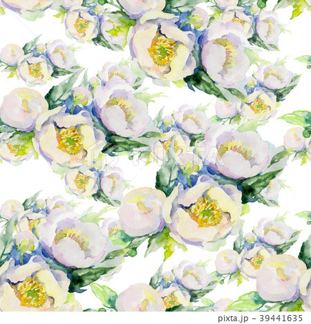Bouquet flower pattern in a watercolor style. 39441635