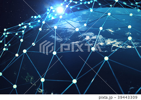 3D rendering Network and data exchange over planet 39443309