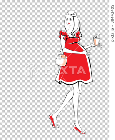 Red maternity dress 39443405