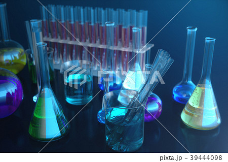 3d illustration of a chemical reaction, the 3d illustration of a chemical reaction, the 39444098