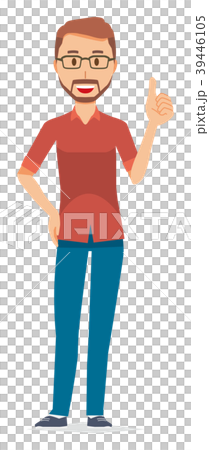 戴眼鏡的有鬍子的人做好標誌 39446105