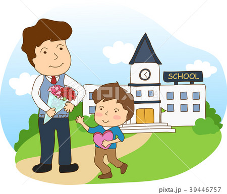 先生 子供 学校 39446757