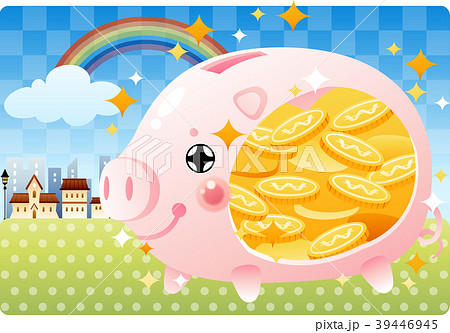イラスト 画像 貯金箱 39446945