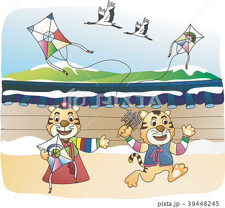 虎 凧 凧揚げ 39448245