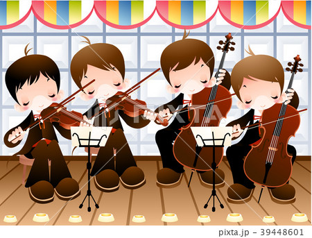 演奏 音楽 子供のイラスト素材
