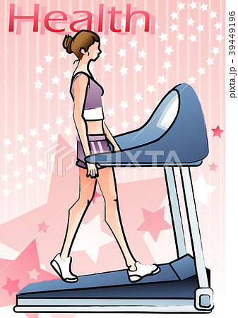 スポーツ ランニングマシン イラスト 39449196