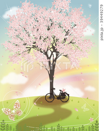 自転車 木 花 39449279