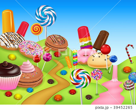 Fantasy Sweet Candyland のイラスト素材