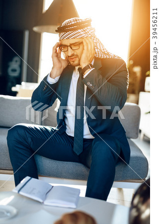 Stressed arab businessman 39456211