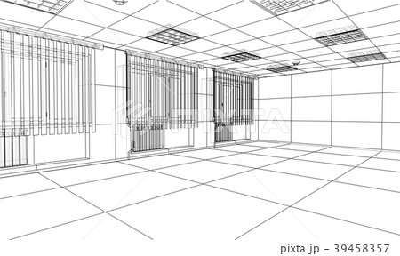 Interior sketch. 3d illustration Interior sketch. 3d illustration 39458357